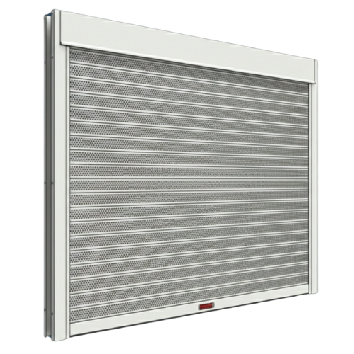 Rideau à lames micro‑perforées – visibilité + ventilation à Saint-Denis